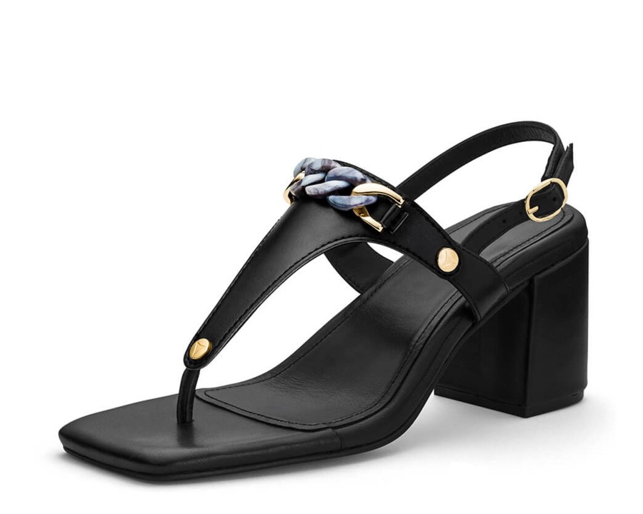 Sandalen Hey Marly | Precious Chain - Block Heel Mid Black Ts Black - Precious Chain - Ts