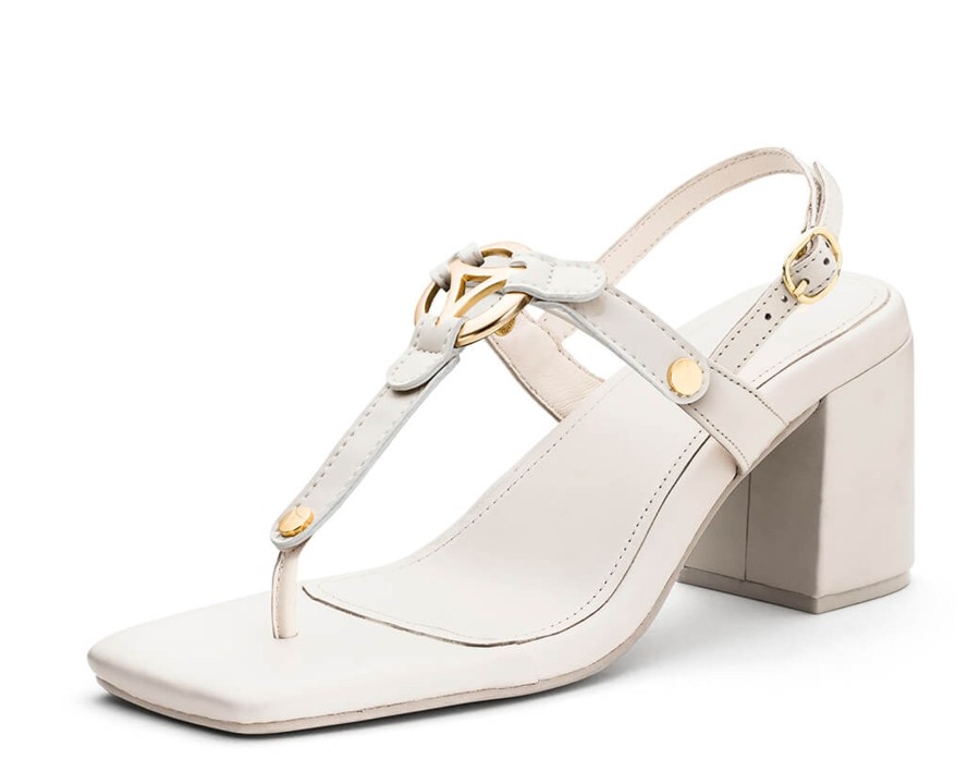 Sandalen Hey Marly | Golden Icon - Block Heel Mid Crema Ts Crema - Golden Icon - Ts