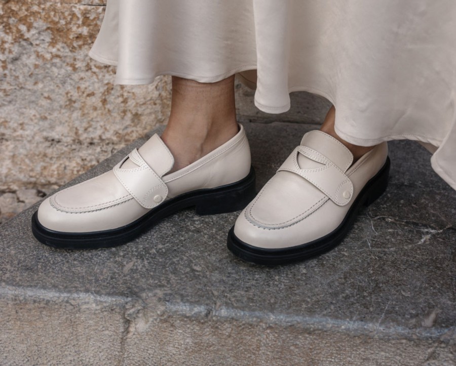 Schuhe Hey Marly | Plain Penny - Classic Loafer Crema Ps1 Crema - Plain Penny - Ps1