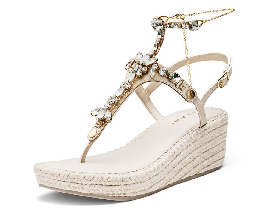 Sandalen Hey Marly | Brilliant Life Chain - Wedge Bast Mid Crema Ts